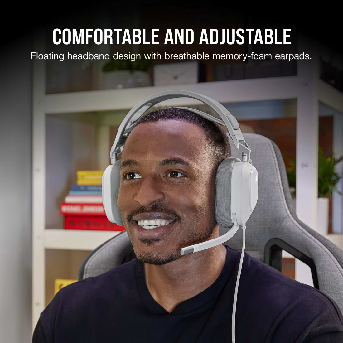 Corsair HS80 RGB USB Wired Gaming Headset White