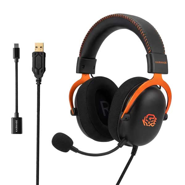 Karnage Velocity RGB Gaming Headset (Black-Orange)