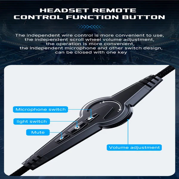 AULA S506 RGB Wired Gaming Headset With Adjustable Mic (Black)