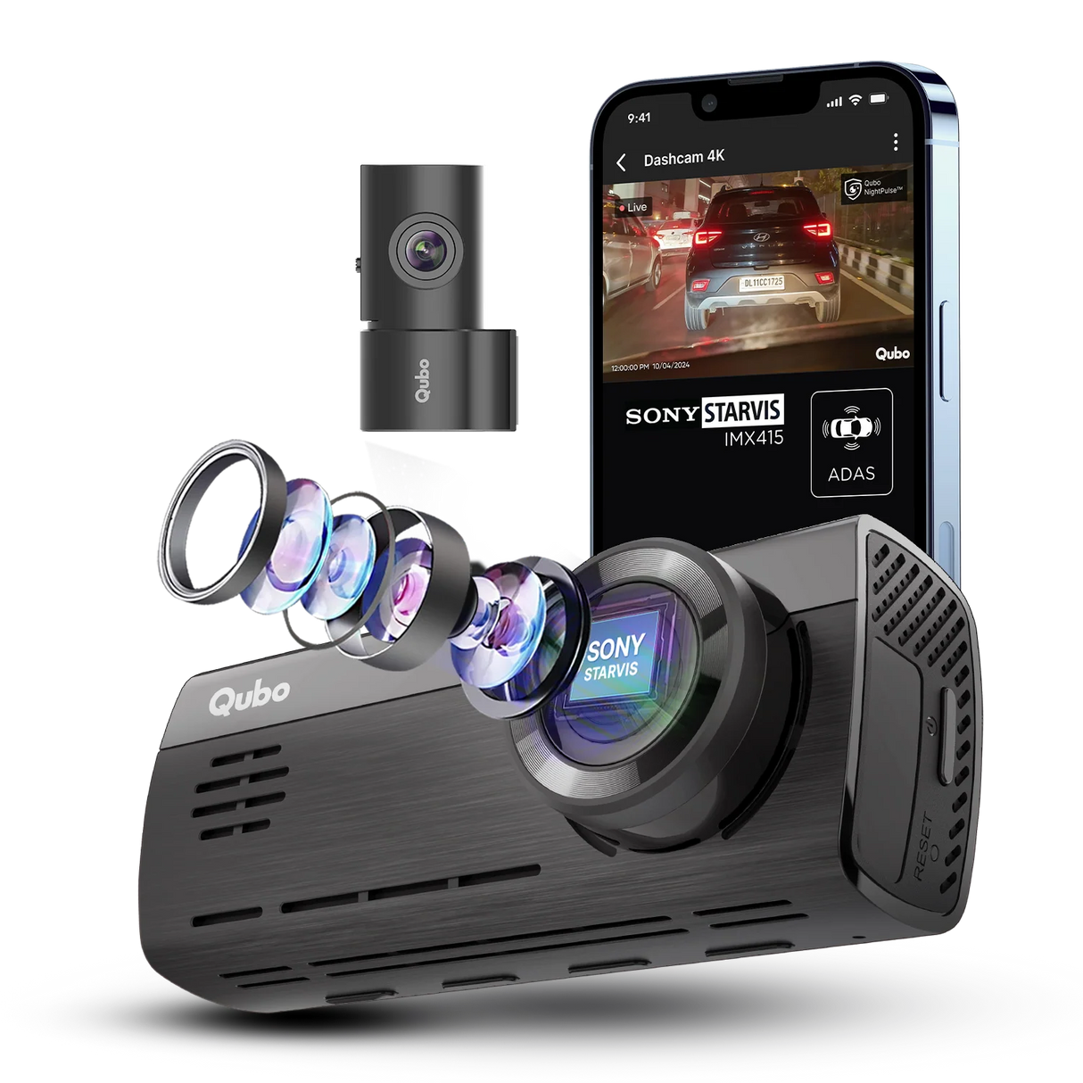 Qubo Smart Dashacm Pro 4K & Rear Cam