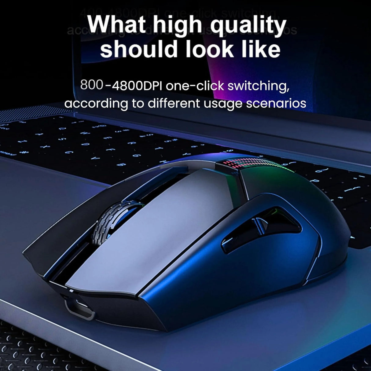 Aula F813 RGB Backlight With 7 Keys Wired & Wireless Gaming Mouse (F813)