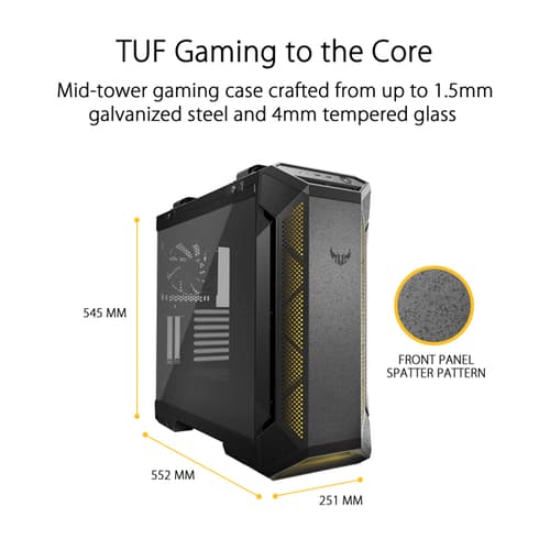 Asus TUF Gaming GT501 RGB Grey E-ATX Mid Tower Case