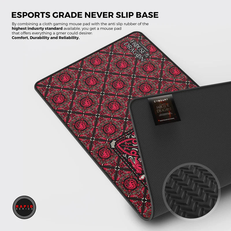 CYBEART House Targaryen XXL Gaming Mousepad ( Red )