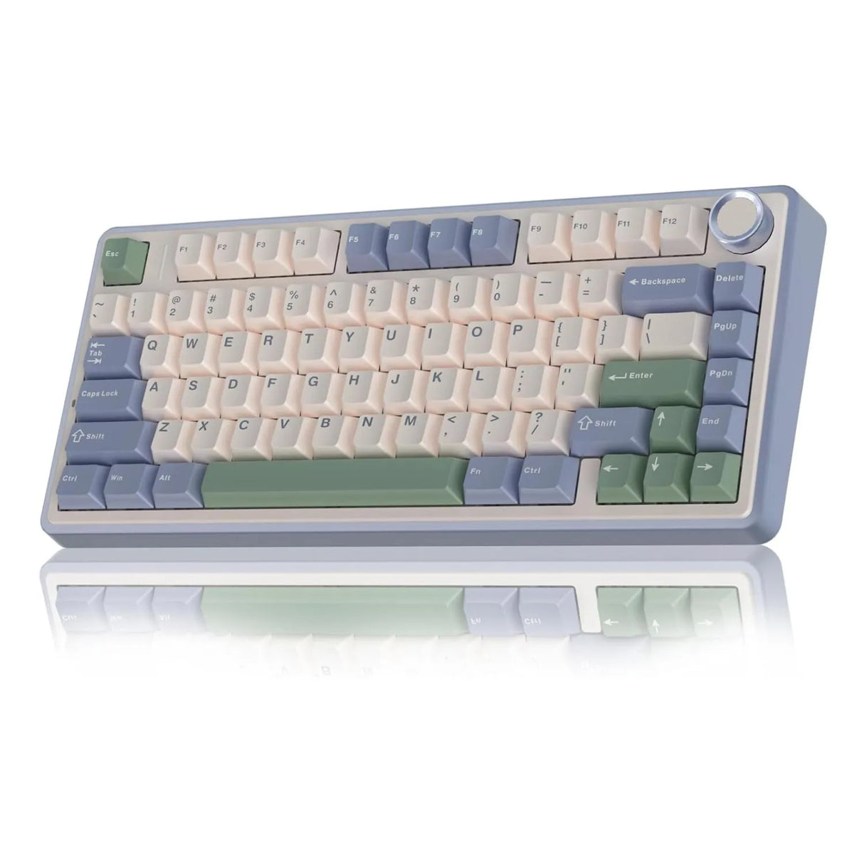 AULA F75 Wireless Trio Mode Mechanical Gaming Keyboard With Knob Cedar Green | Reaper Switch (F75CGR)