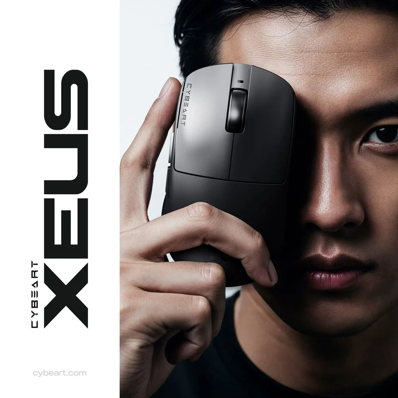 Cybeart Xeus - 8K 39g Ultra-light Tri-Mode Wireless Gaming Mouse - Black