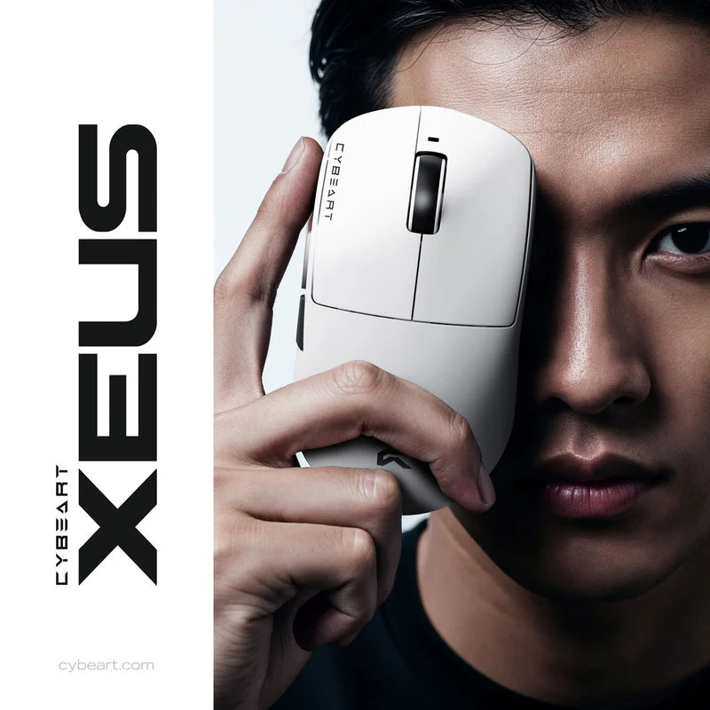 Cybeart Xeus - 8K 39g Ultra-light Tri-Mode Wireless Gaming Mouse - White
