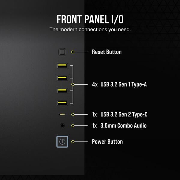 Corsair 6500D Airflow (E-ATX) Mid Tower Cabinet (Black)