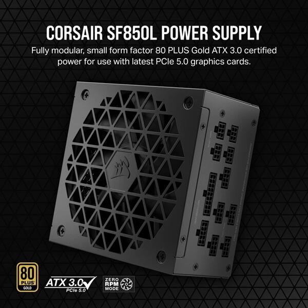 Corsair SF850L SFX 850 Watt ATX 3.0 80 Plus Gold SMPS