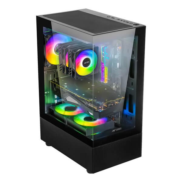 Ant Esports Crystal X2 ARGB (ATX) Mid Tower Cabinet (Black)