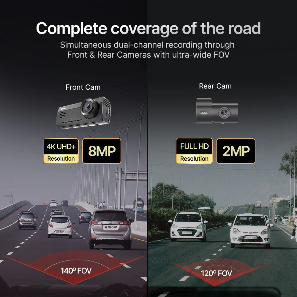 Qubo Smart Dashacm Pro 4K & Rear Cam