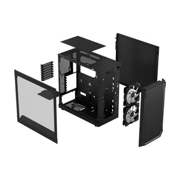 Fractal Design Focus 2 Mesh RGB TG Clear Tint (ATX) Mid Tower Cabinet (Black)