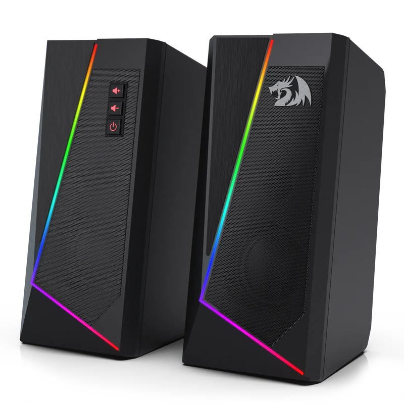 ANVIL GS520 - RGB 2.0 Channel Gaming Wired Desktop Speakers (Black)