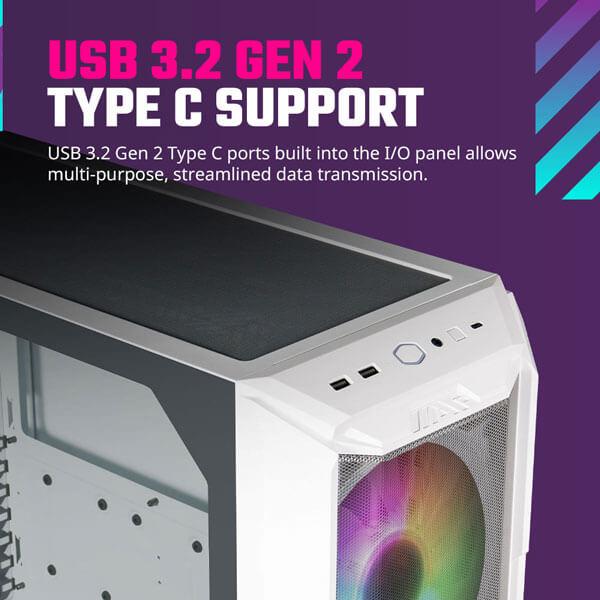 Cooler Master HAF 500 (E-ATX) Cabinet (White)