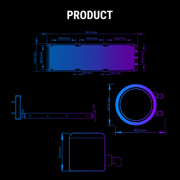 Ant Esports ICE Chroma 360 ARGB 360mm CPU Liquid Cooler