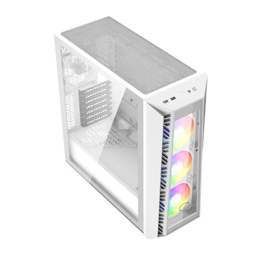 Cooler Master MasterBox 520 Mesh ARGB White E-ATX Mid Tower Case