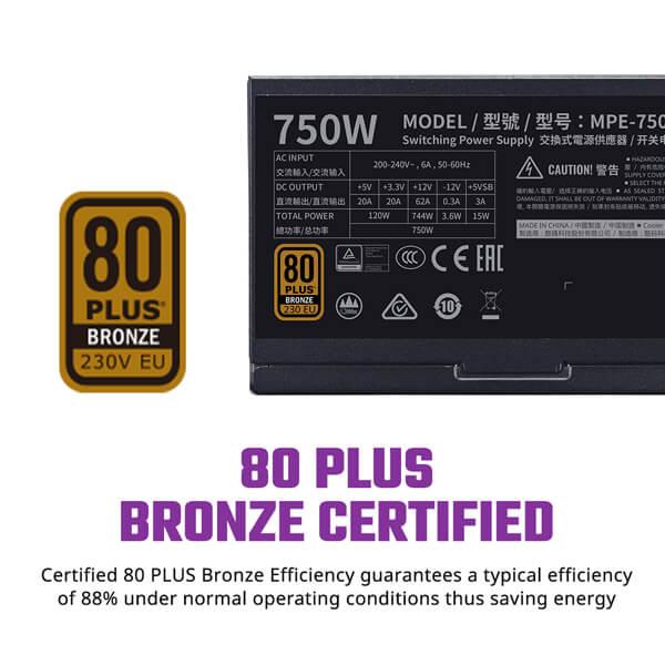Cooler Master MWE 750 V3 80 Plus Bronze SMPS