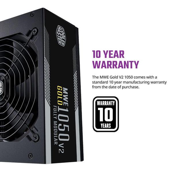Cooler Master MWE 1050 V2 ATX3.0 1050 Watt 80 Plus Gold SMPS
