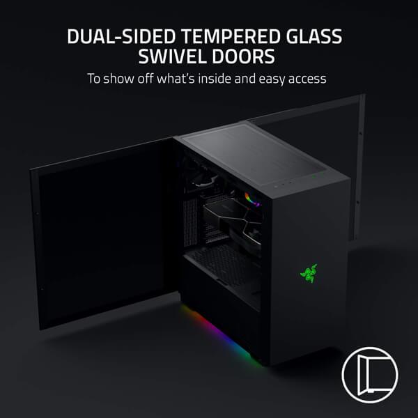 Razer Tomahawk ATX RGB (E-ATX) Mid Tower Cabinet (Black)