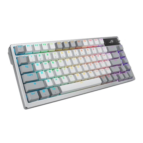 ASUS ROG AZOTH White Gaming Keyboard with NX Blue Mechanical Switches