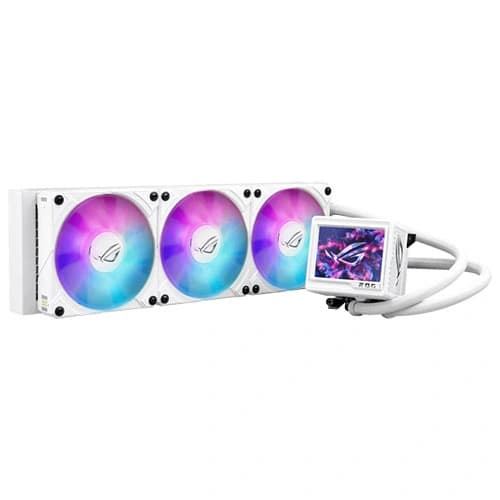 ASU CPU AIO COOLER TRIPLE FAN 120MM WITH 3.5" FULL COLOR LCD DISPLAY WHITE EDITION