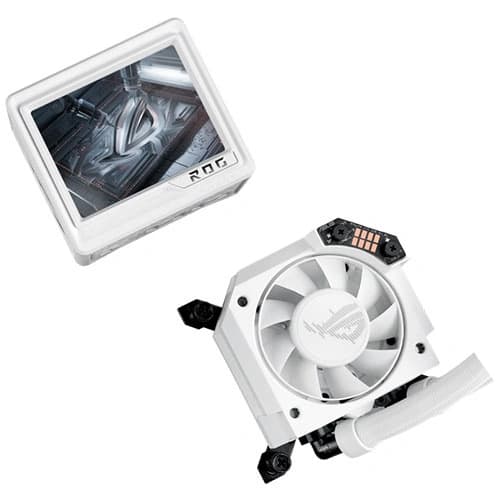 ASU CPU AIO COOLER TRIPLE FAN 120MM WITH 3.5" FULL COLOR LCD DISPLAY WHITE EDITION