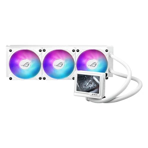 ASU CPU AIO COOLER TRIPLE FAN 120MM WITH 3.5" FULL COLOR LCD DISPLAY WHITE EDITION