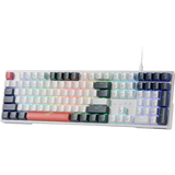Trundle K668 - 104 Keys Wired Mechanical Keyboard White|Black|Orange (Red Switch)