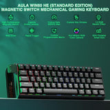 AULA WIN60 HE 60% RGB Mechanical Wired Gaming Keyboard | Hall Effect Magnetic Switches For PC/Mac | Black – Graywood Magnetic Switch (WIN60BW)