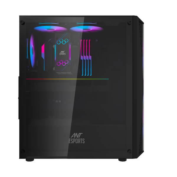 Ant Esports 220 Air Auto RGB (ATX) Mid Tower Cabinet (Black)