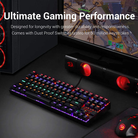 Kumara K552 - TKL Wired Mechnical Keyboard Rainbow (Red Switch)
