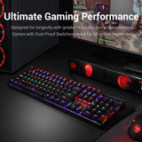 Vara K551 - 104 Wired Mechnical Keybaord Rainbow Black (Red Switch)