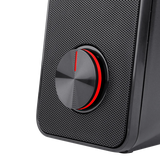 Stentor GS500 - 2.0 Channel Stereo Desktop Wired Gaming Computer Speaker With Red Backlight
