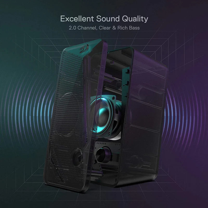 WALTZ GS510- RGB 2.0 Channel Gaming Wired Desktop Speakers
