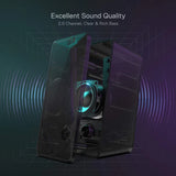 WALTZ GS510- RGB 2.0 Channel Gaming Wired Desktop Speakers