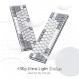 Fizz K617 -  60% Wired Mechanical Keyboard White and Grey (Red Switches)