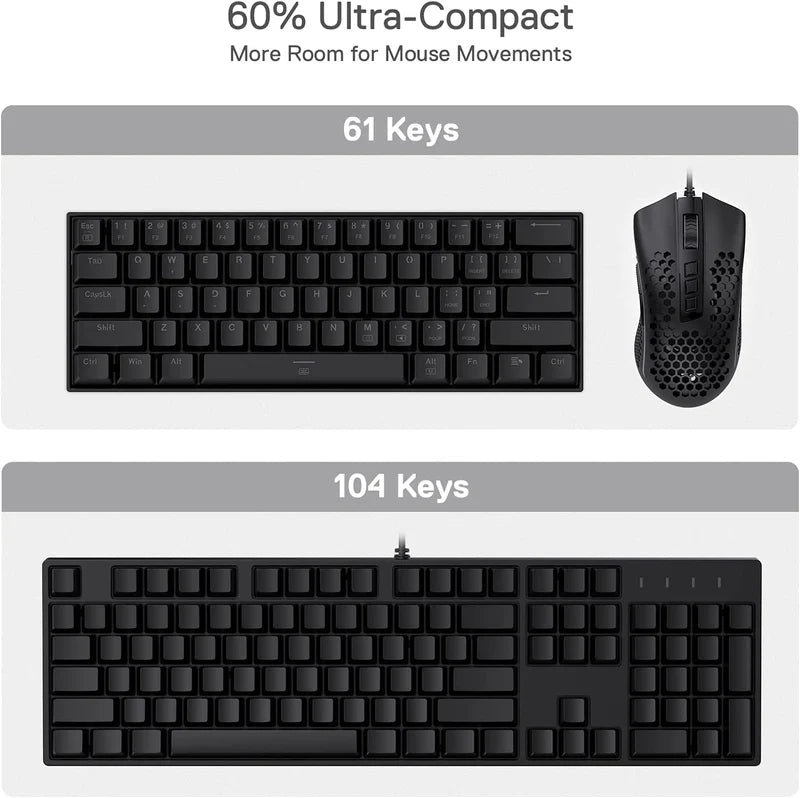 Dragon Born K630 - 60% Wired RGB Mechanical Keyboard (Red Switch)