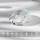 Taipan Pro M810 PRO RGB Wired And Wireless Mouse (White)