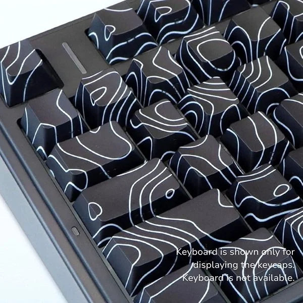Black Contour Sublimation Keycaps 80 Qty | Compatible With All Aula F75 Keyboard Series | Black Contour (BCK)