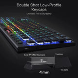 Horus K621 Pro TKL Wired+2.4Ghz+BT Mechanical Keyboard Black (Red Switch)
