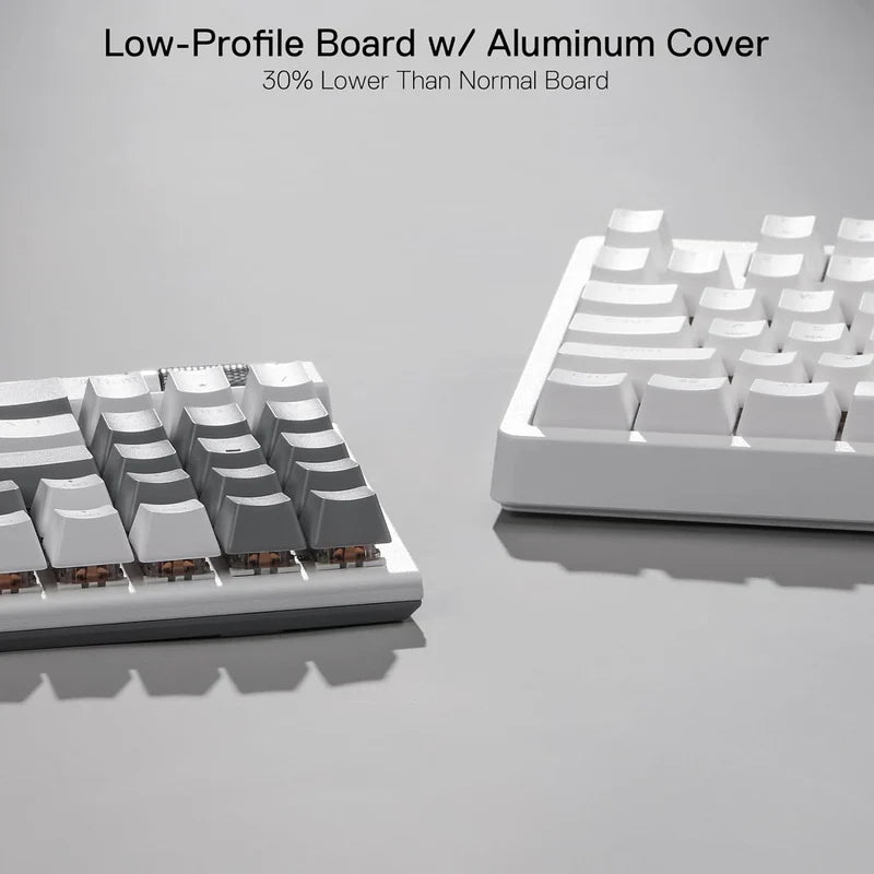 Magicwand Se K655 75% Wired Mechanical Keyboard White and Grey (Quiet Linear Red Switch)
