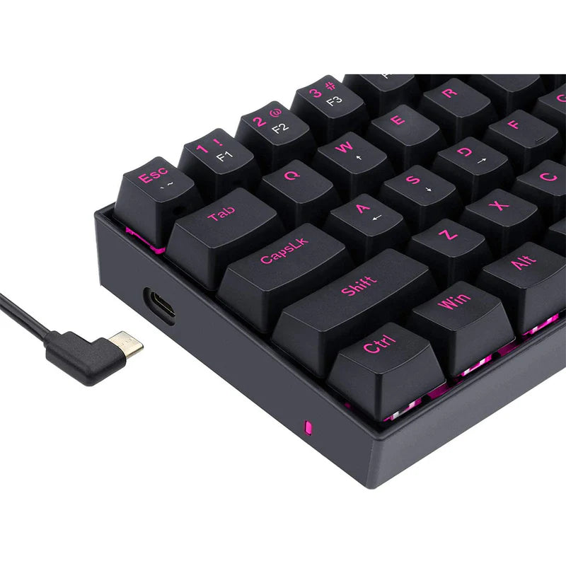 Dragon Born K630 - 60% Wired Mechanical Keyboard Pink Led (Brown Switch)