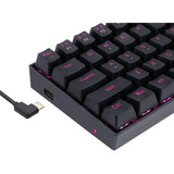 Dragon Born K630 - 60% Wired Mechanical Keyboard Pink Led (Brown Switch)