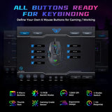 Aula F815 RGB Wired Gaming Mouse 1200-12800 DPI | PC Gaming Mouse (F815B)