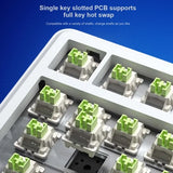 AULA F75 Max Wireless 3 in 1 Mechanical Gaming Keyboard with Screen & Knob | Ice Blue, Reaper Switch (F75MaxIUR)