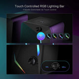 WALTZ GS510- RGB 2.0 Channel Gaming Wired Desktop Speakers