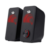 Stentor GS500 - 2.0 Channel Stereo Desktop Wired Gaming Computer Speaker With Red Backlight