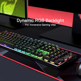 Dharma Pro K556 Pro - 104 Keys Bluetooth+2.4Ghz+wired Mechanical Keyboard (Quiet Linear Red Switch)