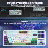AULA F87 Wireless Trio Mode Mechanical Gaming Keyboard (F87GW)