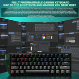 AULA WIN60 HE 60% RGB Mechanical Wired Gaming Keyboard | Hall Effect Magnetic Switches For PC/Mac | Black – Graywood Magnetic Switch (WIN60BW)