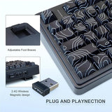 AULA F75 75% Wireless Trio Mode Mechanical Gaming Keyboard With Knob | Black Contour, Star-Vector (Seiya) Switch (F75BCS)